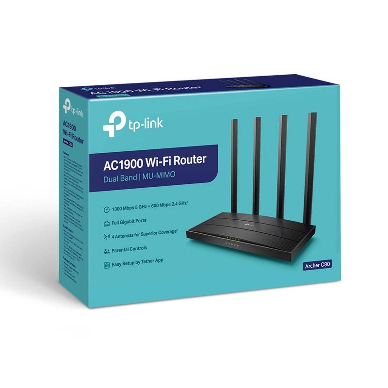TP-Link AC1900 MU-MIMO Mesh Compatible Dual Band Router, 5 of 6