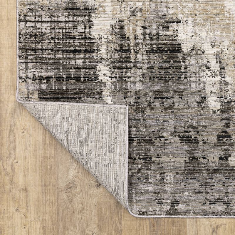 Nirvan Abstract Etchings Indoor Area Rug Gray/Beige - Captiv8e Designs, 6 of 8