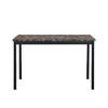 Faux Marble Top metal frame dinette table,Black,Metal,Easy to Assemble, and Assembled in Minutes. - 2 of 4