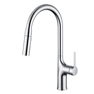 SUMERAIN Kitchen Sink Faucet Pull Down Sprayer Dual Mode, Lead Free Faucet for Kitchen Sink Chrome - 1 of 4
