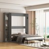 Mjkone Mjkone Queen Fold Up Cabinet Murphy Bed,Folding Wall Bed Guest Bed, 2 in 1 Space Saving Hidden Murphy Beds - 2 of 4