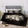 Iveta Abolina Elsa Floral Comforter & Sham Set Black - Deny Designs - image 2 of 4