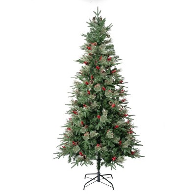 National Tree Company First Traditions Unlit Virginia Pine Artificial Christmas Tree with Berries & Pinecones