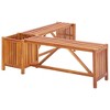 Garden Bench Brown Solid acacia wood 46.1 x 46.1 x 15.7 in - 4 of 4