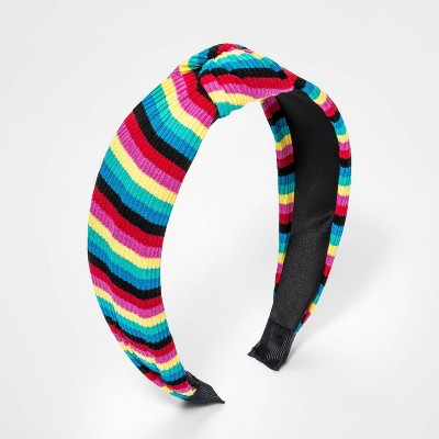 Girls' Rainbow Rib Top Knot Headband - Cat & Jack™
