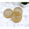 HomeRoots Set of Three Gold Wire 3" Decorative Orbs - 2 of 3