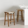 South Shore Set of 2 Balka Counter Height Barstools Cream/Natural - 3 of 4