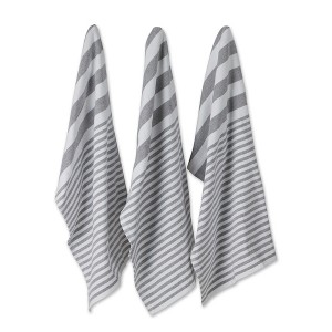 Design Imports Mineral French Terry Nautical Stripe Dishtowel Set/3 - 1 of 4
