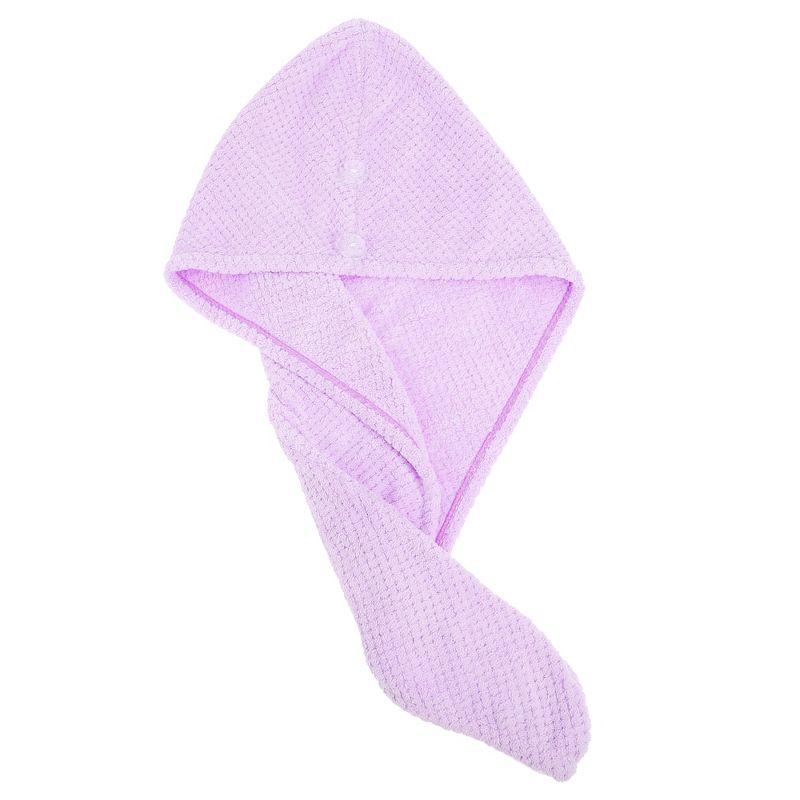 Unique Bargains Soft Hair Towel Wrap Drying Cap Coral Fleece for Wet Long Thick Curly Hair 9.84x27.56 Inch 2 Pcs, 5 of 7