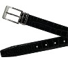 CTM Big & Tall Leather Croc Print Dress Belt with Clamp On Buckle - 4 of 4