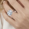 Pompeii3 Certified 9Ct Aurora Solitaire Diamond Engagement Ring 14k Gold or Pt Lab Created - 3 of 4