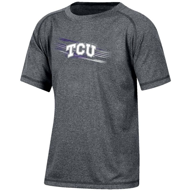 NCAA TCU Horned Frogs Boys&#39; Gray Poly T-Shirt, 1 of 4