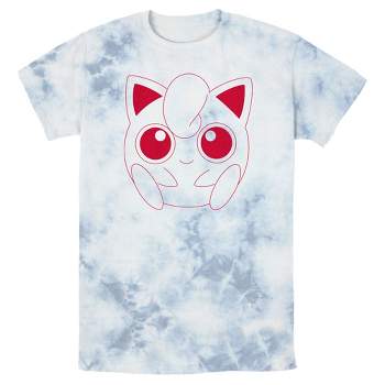 Men's Pokemon Jigglypuff Line Art Face T-Shirt