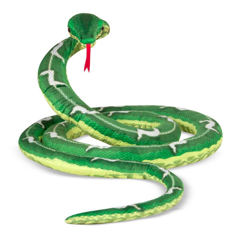 Melissa &#38; Doug Giant Boa Constrictor - Lifelike Stuffed Animal Snake, 14&#39; long, 1 of 11