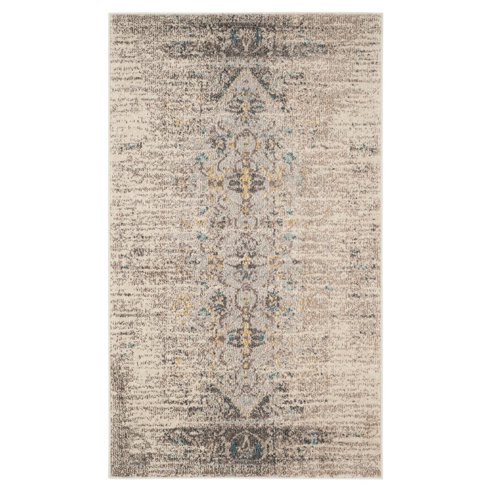 Gray Solid Loomed Accent Rug - (4'x5'7in) - Safavieh