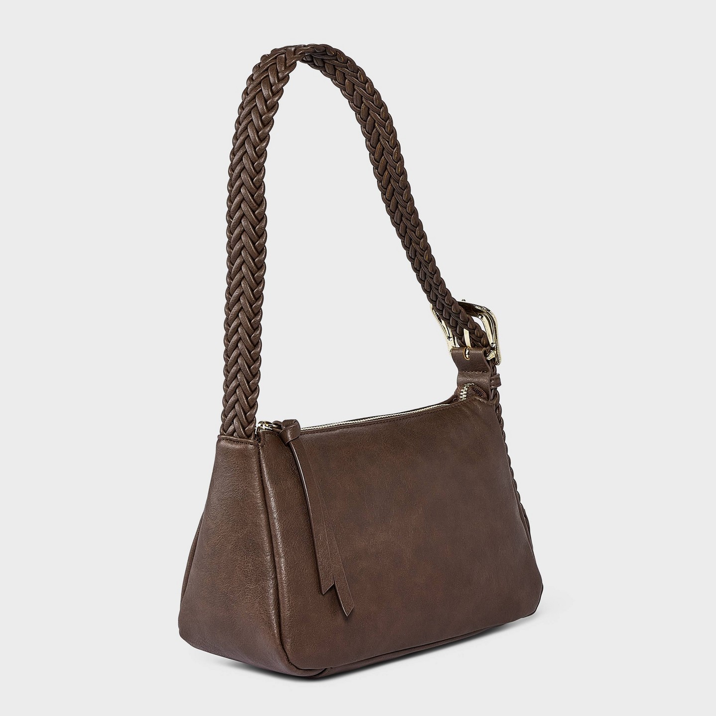 Сумка Universal Thread Faux Suede Soft Belted Shoulder, цвет: Коричневый — фото 3