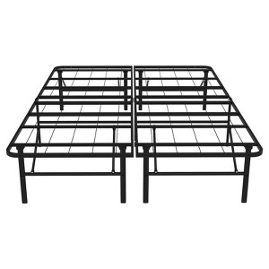 MAKE CHANGE Twin Size Foldable Metal Bed Frame 500lb Capacity Steel Slat Platform Foundation No Box Spring Needed - 1 of 4