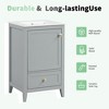 20-Inch Bathroom Vanity with Sink Bathroom Cabinet with Soft Closing Door Storage Rack and A Drawer Black - 4 of 4