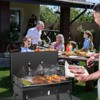 SEVOBAL Outdoor Grills, Griddles and Smokers 3 Height Adjustable Foldable Charcoal Grill for Camping, Picnics, Backyard BBQ, Black, 17.7"*11.02"*3.1" - 4 of 4