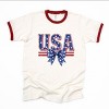 Simply Sage Market Coquette USA Bow Ringer Tee - 2 of 4