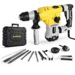 Enventor Rotary Hammer Drill with 4 Functions, Vibration Control and Safety Clutch - Yellow