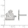 Black Bow Jewelry 10k White Gold New Mexico State Aggies NCAA Post Earrings - 2 of 3
