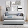 Twin Size Upholstered Daybed with Trundle for Bedroom - 3 of 4