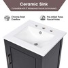 TOBILI 20" Bathroom Vanity with Sink,Bathroom Cabinet with A Door,Door Shelf Storage and Adiustable Foot Pads,A Drawer, Black - 3 of 4