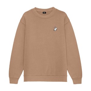 Dalix Heartly Ghost Embroidery Relaxed Crewneck Sweatshirt Soft Fleece Fit Lounge Womens - 1 of 4