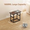 Zarler Adjustable Elevated Dog Bowls for X-Large and Large Breed,  Multiple Heights with 2 Stainless Steel Bowls, Raised Dog Bowls Stand, Brown/Black - 4 of 4