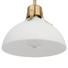 Robert Stevenson Lighting Delano Industrial Metal and Etched Glass Ceiling Light Gold and White: ETL Listed, 1-Way Dome Fixture - 4 of 4
