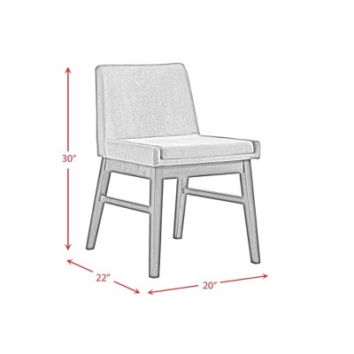 Gray Upholstered Wood Dining Side Chair Set