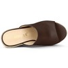 Allegra K Women's Open Toe Padded Insole Slip-on Platform Espadrille Sandals - 4 of 4