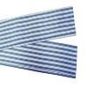 Commonwealth ThermaLogic Ticking Stripe Stylish Pinstripe Printed & Prescott Base 2-Piece Window Tieback - 44x3" Navy - 2 of 3