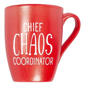Elanze Designs Chief Chaos Coordinator Crimson Red 10 ounce New Bone China Coffee Cup Mug - 1 of 4