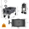 NAYSAYE Foldable Dolly Utility Wagon Garden Cart Portable Outdoor Carrier for Home Yard Use, Gray, 29.33"*17.13"*33.46" - 3 of 4