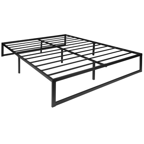 V&lx 14 inch Tall Metal Slat Bed Frame / No Box Spring Needed / Steel Slat Support/Easy Assembly (Full)