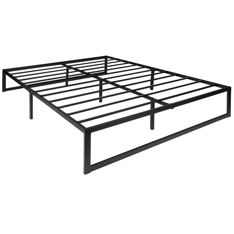 Flash Furniture 14 Inch Metal Platform Bed Frame with 12 Inch Pocket Spring Mattress in a Box and 3 inch Cool Gel Memory Foam Topper, 4 of 16