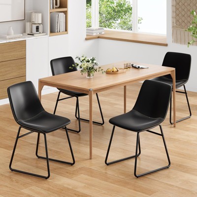 Bencmate Accent Chairs Dining Chairs Set of 4, Kitchen & Dining Room Chairs Dining Chairs, Black, 22"*20.5"*33.9"