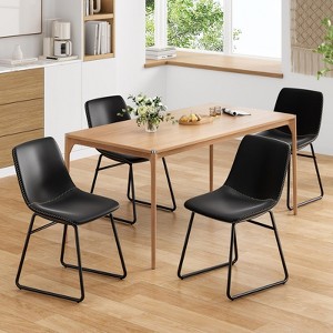 SEVOBAL Accent Chairs Dining Chairs Set of 4, Kitchen & Dining Room Chairs Dining Chairs, Black, 22"*20.5"*33.9" - 1 of 4