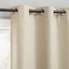1pc 72"x63" Sun Zero Serenity Abstract Magnetic Closure 100% Blackout Grommet Curtain Panel Natural - 3 of 4