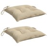 vidaXL Pallet Seat Cushions 2 pcs - Beige, 19.7"x19.7"x2.8", Water-Resistant Oxford Fabric, Comfort Hollow Fiber Filling, Versatile Indoor/Outdoor Use - 3 of 4