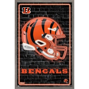 Trends International NFL Cincinnati Bengals - Neon Helmet 23 Framed Wall Poster Prints - 1 of 4