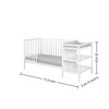 FURNIinspire Cribs Convertible Crib Baby Crib Baby Bed, Toddler Crib Changer Combo, 3 In 1 Crib Nursery Cribs For Bedroom, White, 71.5"*29.75"*35" - 3 of 4