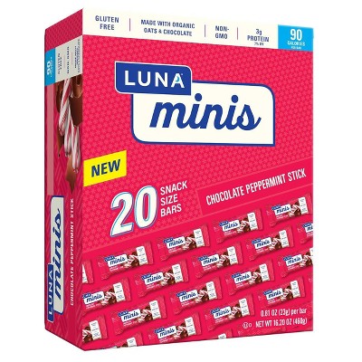Luna Chocolate Peppermint Stick Minis - 16/2oz/20pk