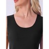 cheibear Women's Plush Sleeveless Warm Thick Layer Camisole Tank Top Pajamas - 4 of 4