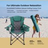 Arrowhead Outdoor Portable Folding Camping Quad Chair w/ 6-Can Cooler, Heavy-Duty Carrying Bag, Supports up to 450lbs (Forest Green) - 2 of 4