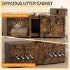 Cat litter box fence, 55.1 inch double-layer cat litter box furniture, hidden cat cage cabinet for 2 cats, 2 cages with litter mats - 4 of 4