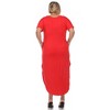 Plus Size Short Sleeve V-neck Maxi Dress - 4 of 4