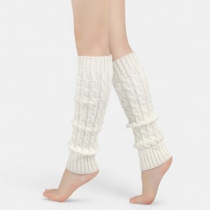 Anna-Kaci Women's Cable Knit Leg Warmers with Ribbed Cuffs 15.5x3.5in - 1 of 4
